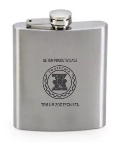 Cantil inox da Zootecnia com Símbolo Gravado a Laser