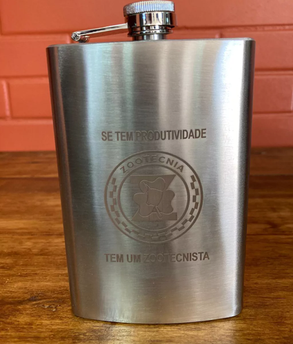 Cantil inox da Zootecnia com Símbolo Gravado a Laser