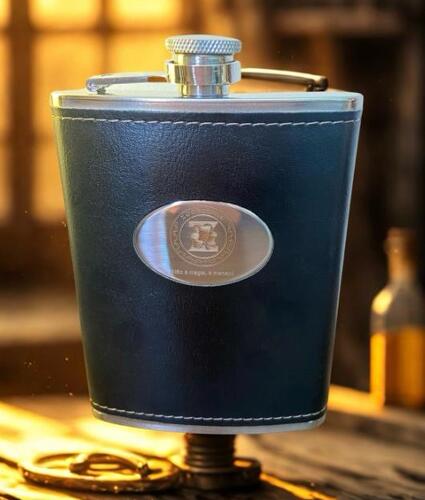 Cantil Inox Zootecnia com Capa de Couro sintético