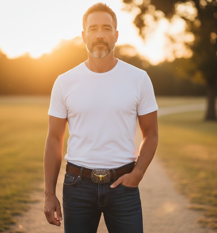 Cinto Country com fivela robusta e trabalhada